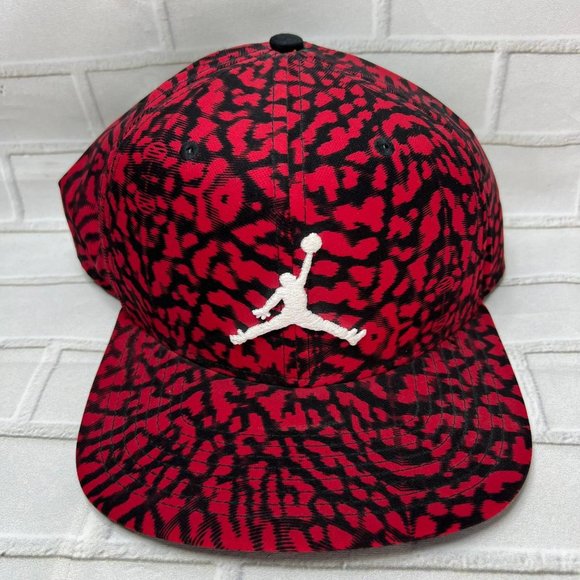 Air Jordan Cement Elephant Jumpman Hat Snapback Cap Red Men - Picture 1 of 7